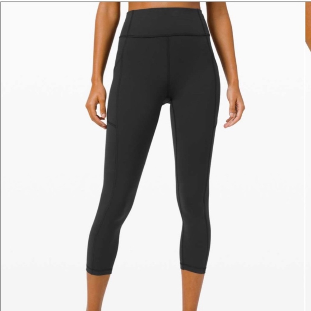 Lululemon Invigorate HR Crop 23” black leggings size 6